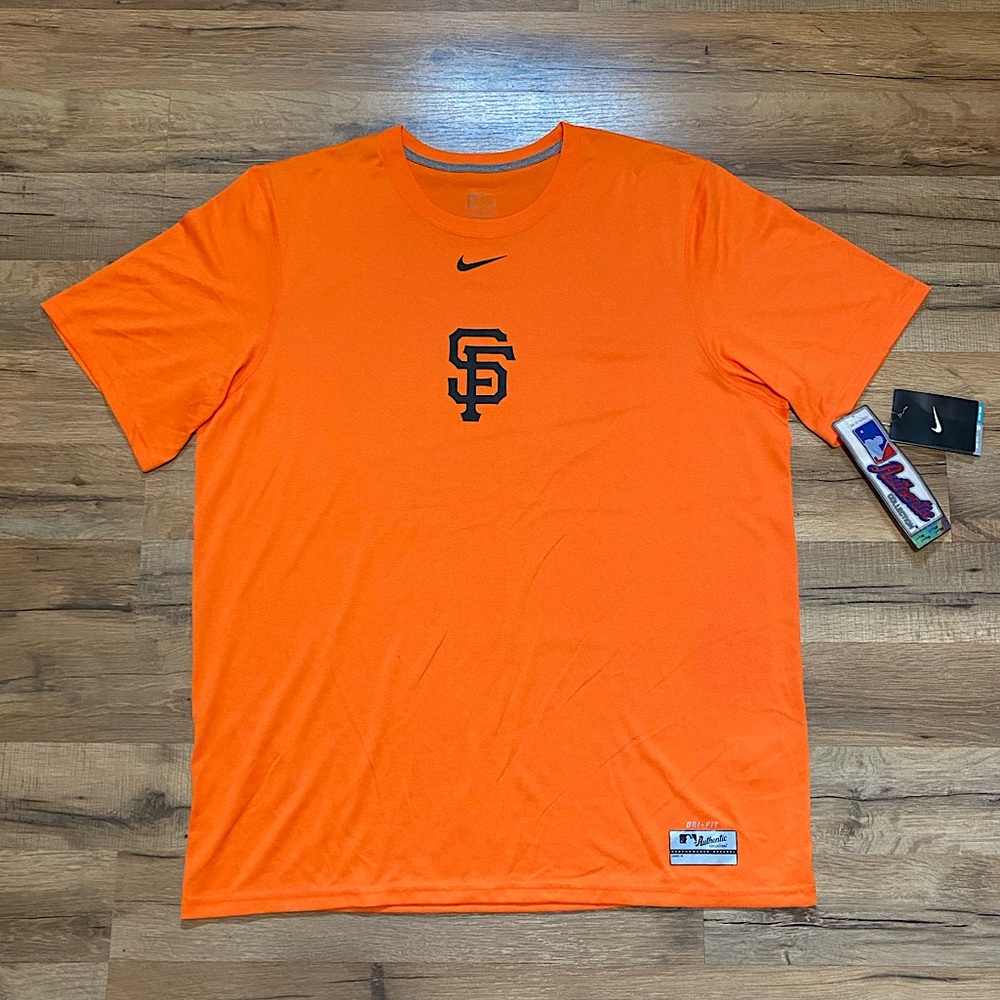 2010 Nike San Francisco Giants baseball center swoosh Dri-Fit short sleeve